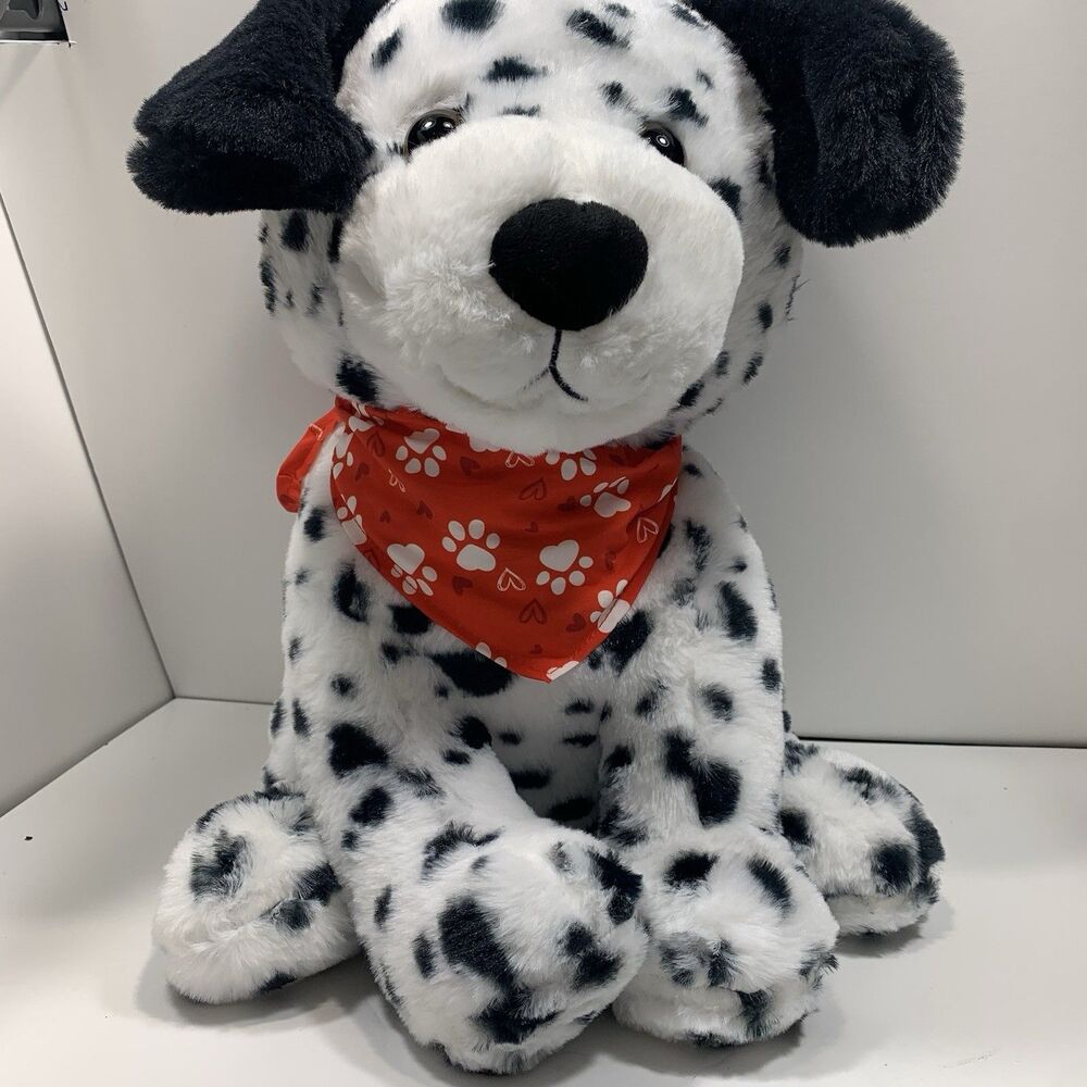 Dalmation Dog 13" Black & White Stuffed Plush Dog